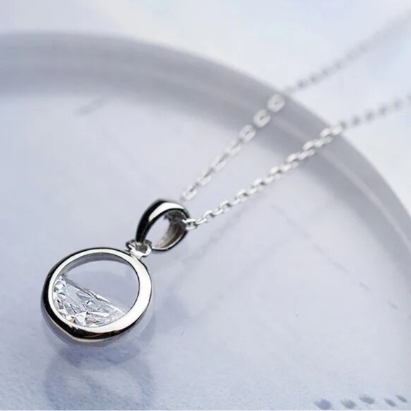 925 Silver Dainty Crystal Necklace - Picture 5 of 5